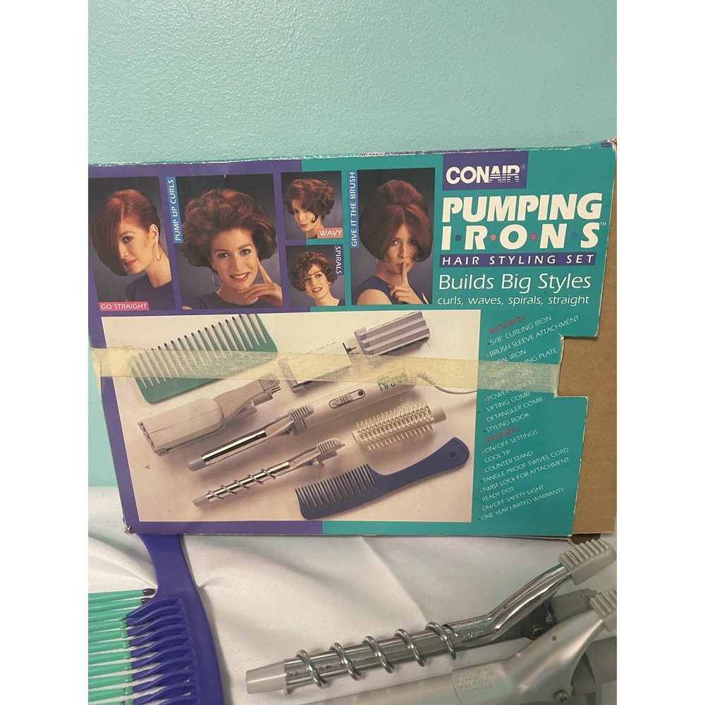Conair Pumping Irons Hair Styling Tools Set Only Attachments Bin P